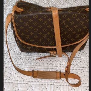 Authentic Louis Vuitton Monogram Saumur 35